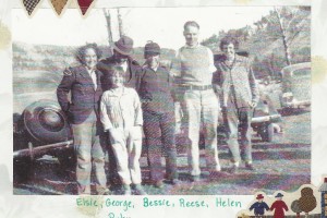 My grandma Elsie standing on the far left with her siblings.